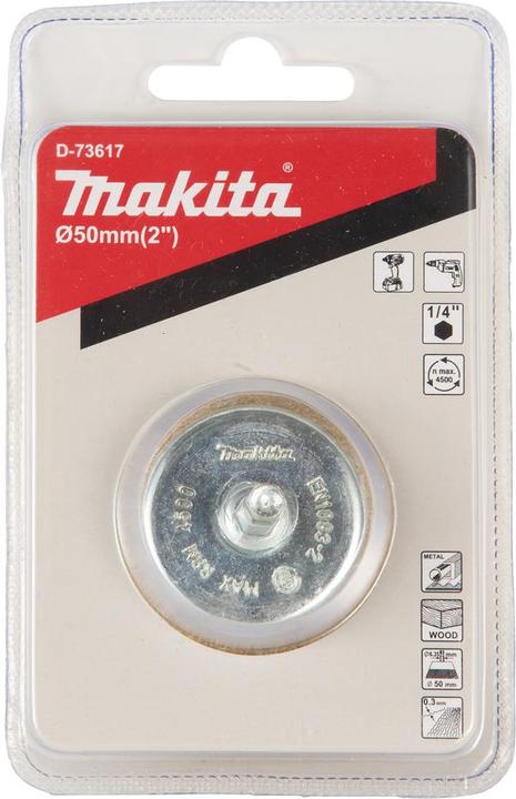 Productafbeelding Makita Bekerborstel 50mm messing 1/4"