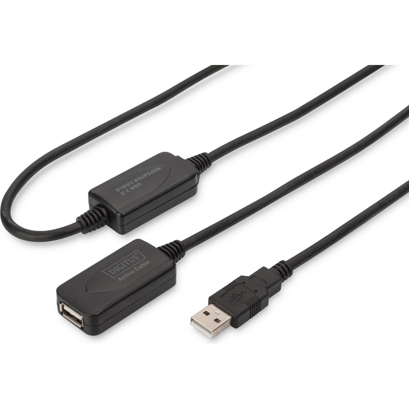 Thumbnail - Digitus USB 2.0 Repeater-Kabel, 20 m (20 m, USB 2.0), USB Kabel