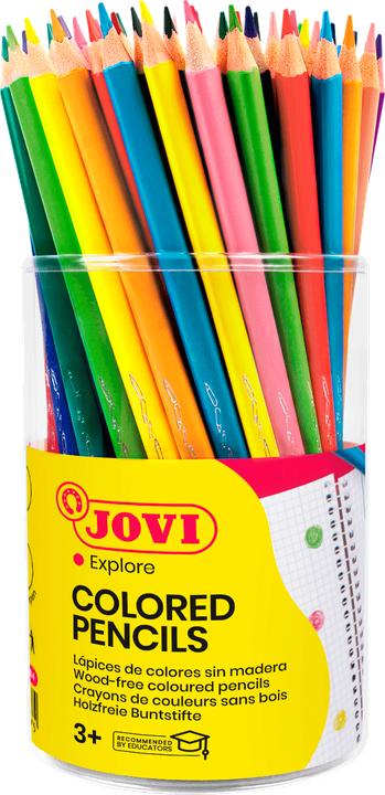 Produktbild Jovi Buntstifte Woodless VE=84 Stück farbig sortiert Runddose (84x)