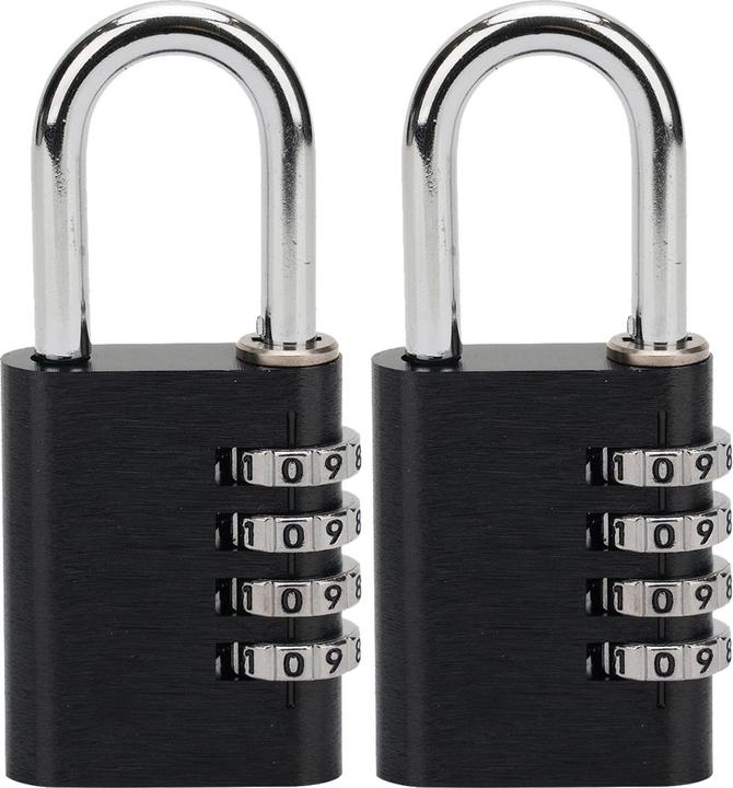 Casativo Set of 2 combination padlocks made of solid metal, 4-digit