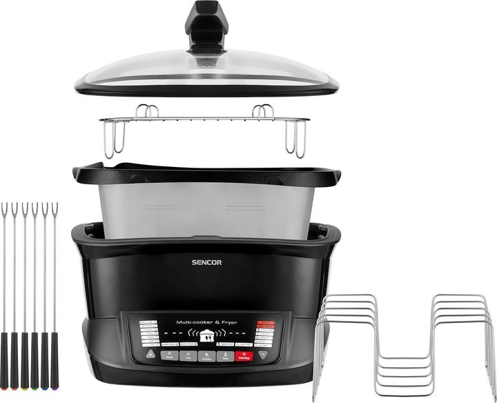 Produktbild Sencor Multifunktions-Topffritteuse 4,8 l, 1800 W SFR9300BK