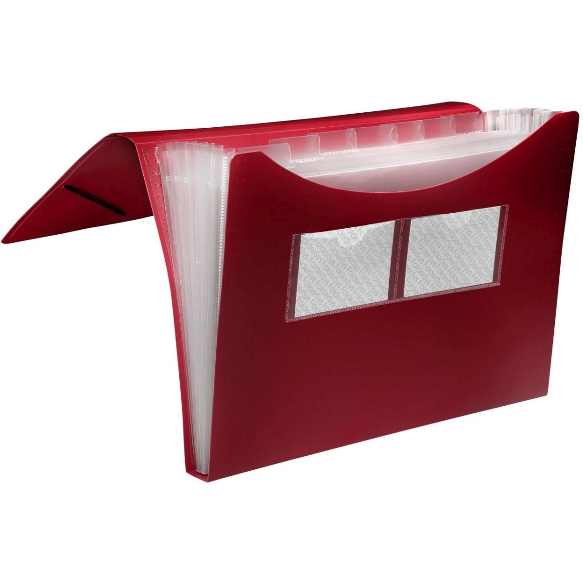 Foldersys, Mappe, Fächermappe 7 Fächer rot (A4, 1 x)