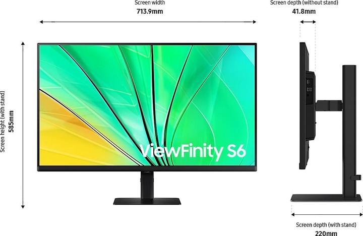 Produktbild Samsung ViewFinity S6 - S60D (2560 x 1440 Pixel, 32")