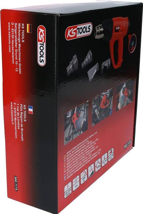 Actual product image KS Tools Hot air gun set, digital, 5 pcs.