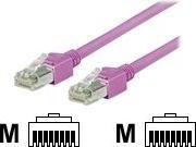 Image du produit Tecline Câble patch S/FTP, PiMF, Cat 6a, violet érica, 1,0 m Pour 10 Gigabit/s, sans halogène, avec câble (S/FTP, CAT6a, 1 m)