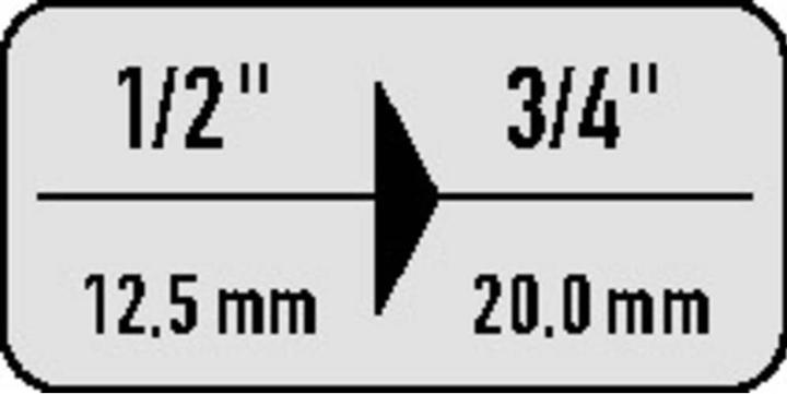 Produktbild HAZET Vergrösserungsstück 958-1 ∙ Vierkant12,5 mm (1/2 Zoll) ∙ Vierkant 20 mm (3/4 Zoll)
