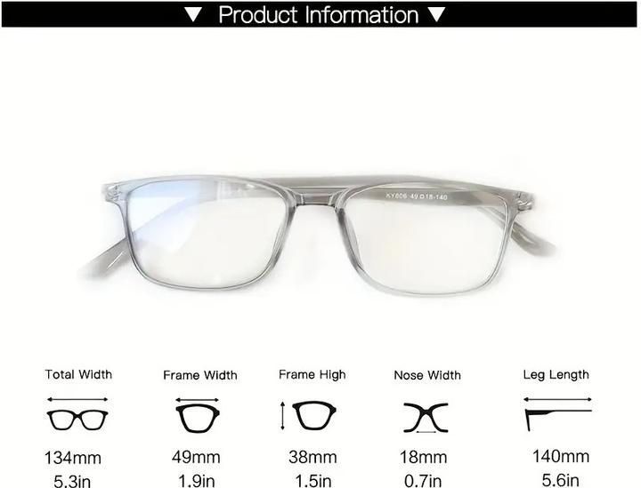 Produktbild PhoneLook Y2K Unisex Blaulichtfilter Brillen gegen Augenfatigue, transparente Gläser für Bildschirmarbeit, vis