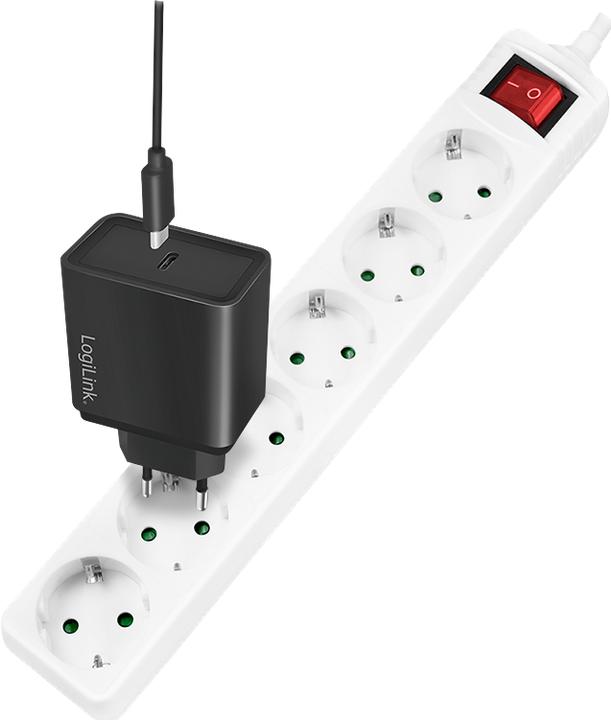 Actual product image LogiLink socket strip (6x, CEE 7/3, 1.50 m)