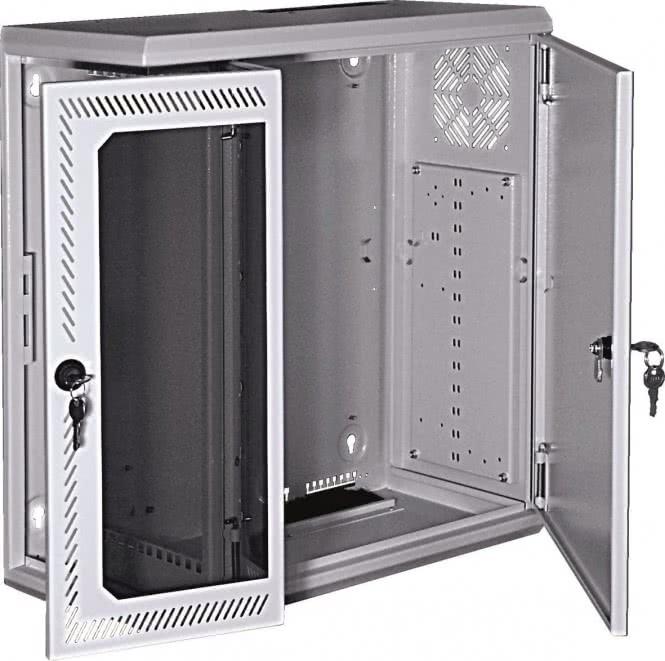 Schweitzer MultiFix - Enclosure - suitable for wall mounting - light gray, RAL 7035 - 6U - 48.3 c (6 RU, 19 inch rack)