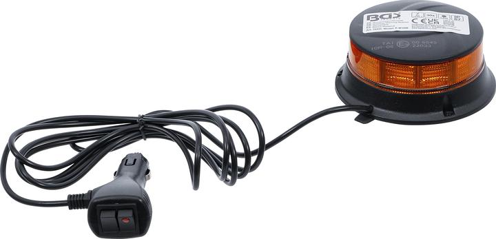 Immagine prodotto BGS Lampeggiante rotante | ambra | con magnete | 12 V / 24 V | Ø 130 mm
