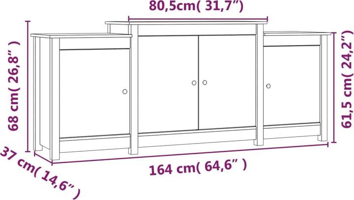 Image du produit vidaXL Biriuta (164 x 37 x 68 cm)