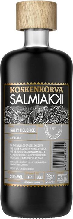 Koskenkorva Distillery Koskenkorva Salmiakki Liqueur de réglisse de Finlande 30% vol. 0,5l