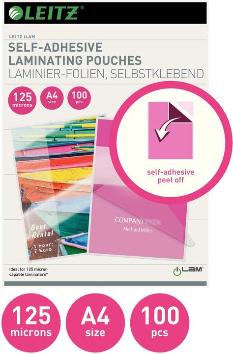 Image du produit Leitz Film de stratification (A4, 100 pcs, 125 µm)