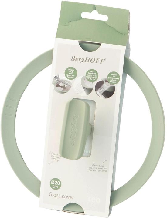Produktbild BergHoff Glasdeckel Leo Balance Sage 20 cm, Grün, Materialtyp (20 cm, Glas)