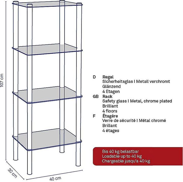 Produktbild Kela Lars (30 x 40 x 106 cm)