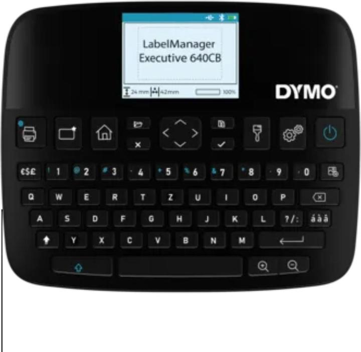 Actual product image Dymo LabelManager 640CB 6/9/12/19/24mm D1 tapes Qwertz