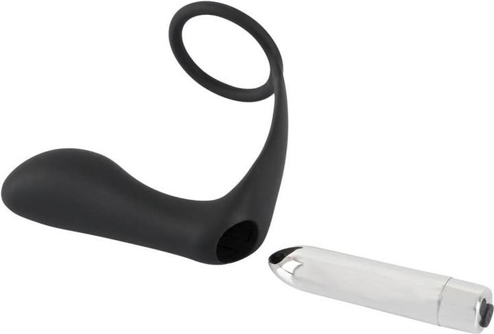 Actual product image Black Velvets Vibrating Ring & Plug