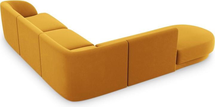 Actual product image Micadoni Velvet Left Corner Sofa, "Miley", 6 Seats, 255x248x70Made in Europe (Corner sofa)
