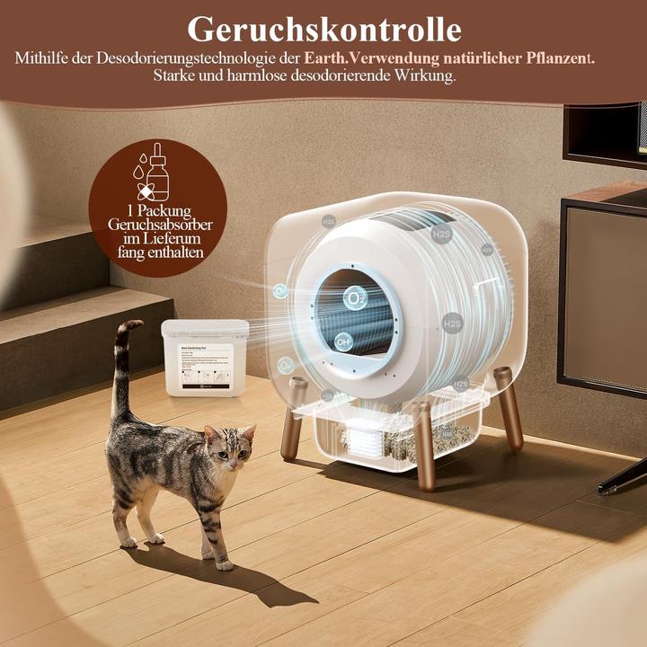 Produktbild Pawbby P1 Ultra Selbstreinigende Katzentoilette,TÜV-Zertifizierung,App-Steuerung,für Mehrere Katzen (Selbstreinigendes Katzenklo)