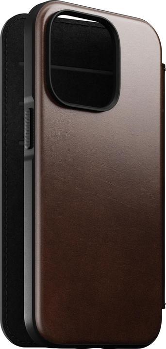 Actual product image Nomad Book Cover Modern Horween Leather Folio iPhone 14 Pro Brown (Apple iPhone 14 Pro)