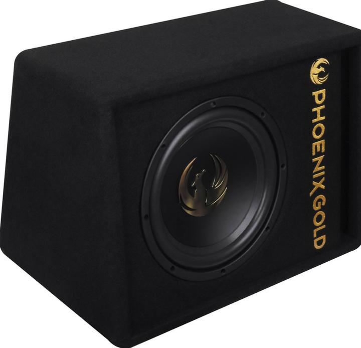 Phoenix gold Z8AB Single Aktiv Subwoofer 125 WRMS (500 W MAX) mit Fernsteuerung (500 W)