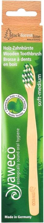 Yaweco Holz-Zahnbürste Nylon Mittelweich - 1 Stück - (Mittel, 1 x)