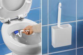 Produktbild Wenko WC-Randreiniger mit Box praktische, abgewinkelte WC-Reinigungsbürste