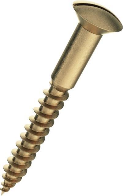 BestaPac Holzschraube Linsensenkkopf SZ Messing 3.5x35 (10 Schrauben pro Stück)