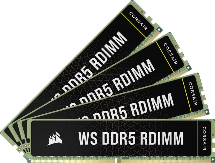 Produktbild Corsair DDR5, 5600MT/s 128GB 4x32GB RDIMM, Hynix Die, Dual Rank, 40-40-40-77, Intel XMP 3.0, WS DDR5 RDIMM (4 x 32GB, 5600 MHz, DDR5-RAM, R-DIMM)