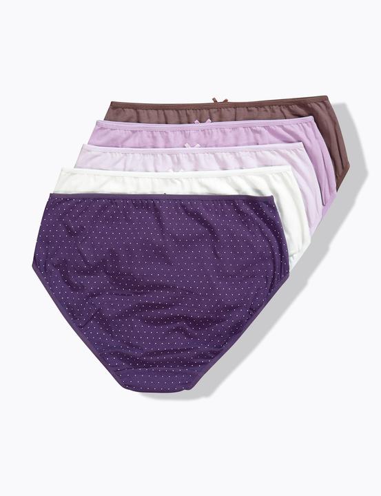 Produktbild Ulla Popken Midislips, 5er-Pack, Punkte/einfarbig (60)