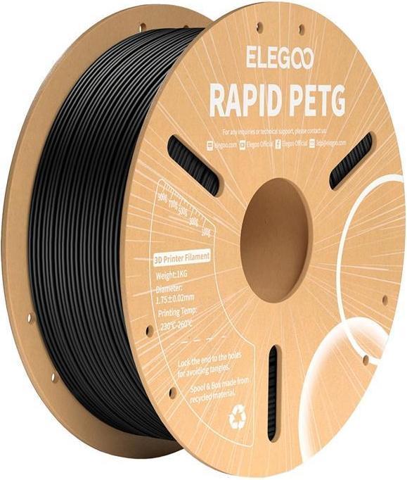 Elegoo Rapid PETG Filament (Black) (PETG, 1000 g, Schwarz)