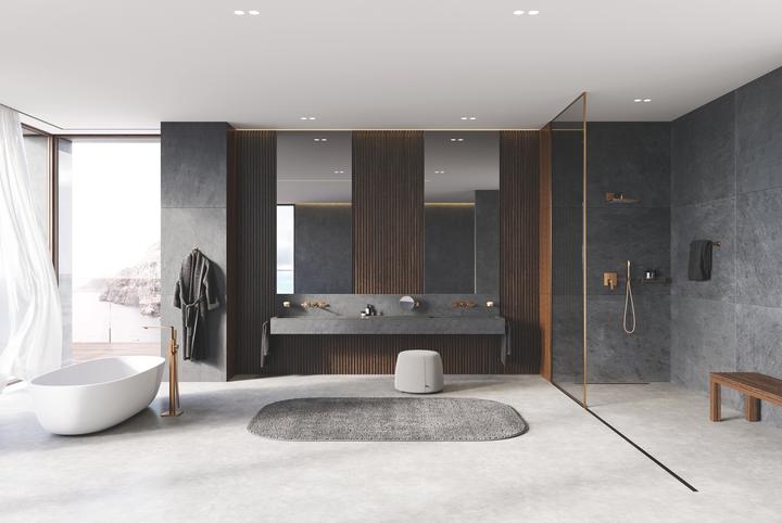 Actual product image Grohe Head Br RAINSHOWER SMARTACTIVE 310 430mm warm sunset brushed (2 Beam types, 11.50 l/min)