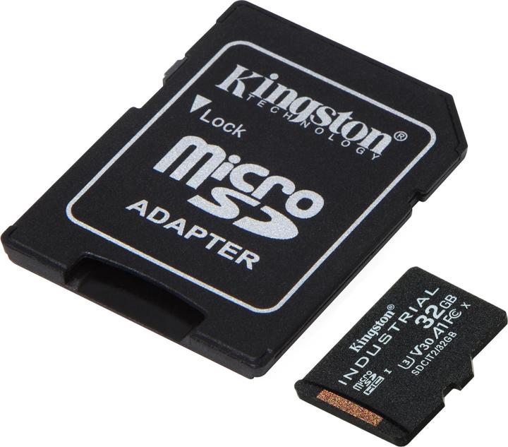 Actual product image Kingston microSDHC Industrial pSLC (32 GB, microSDHC, U3, UHS-I)