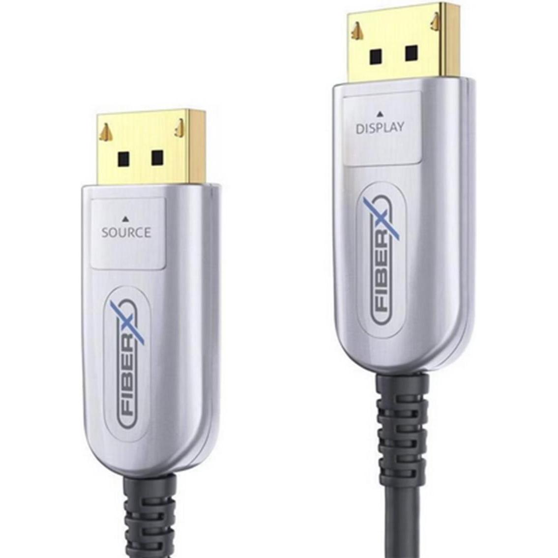Thumbnail - FiberX Serie - DisplayPort 2.0 8K Glasfaser Extender Kabel - 25m (25 m, DisplayPort), Video Kabel