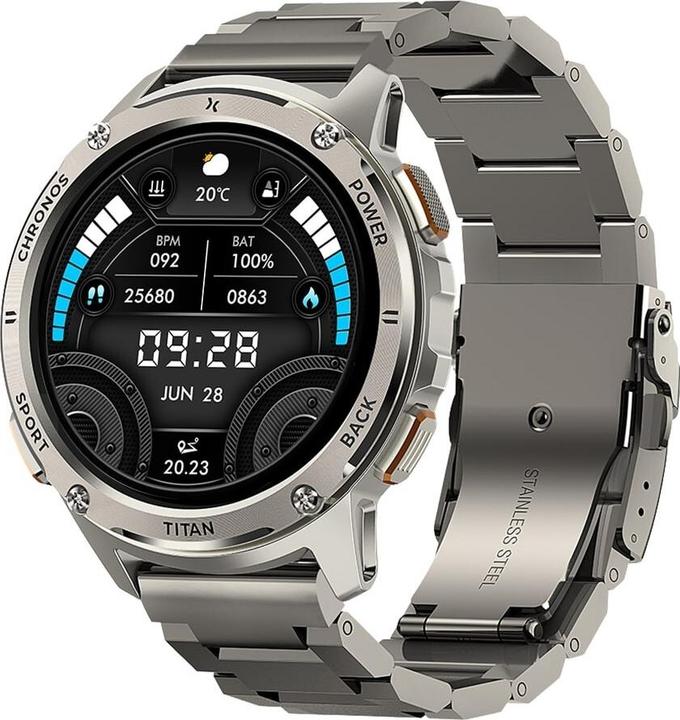 Actual product image Maxcom Smartwatch FW110 Titan Chronos silver (4G)