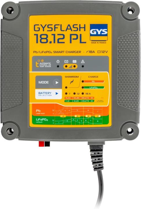 Image du produit GYS GYSFLASH 18.12 PL 026926 Chargeur automatique 12 V 18 A (12V)