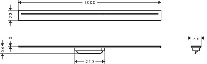 Produktbild Axor Drain Fertigset Durschrinne, 1000mm, 42523 (1000 mm)