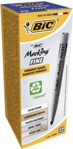 Produktbild Bic Permanent-Marker Marking Fine ECOlutions, blau (12x)