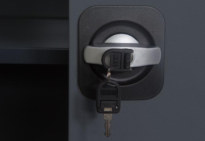 Produktbild Jet-Line Stahlschrank Moskau anthrazit rot (90 x 40 x 185 cm)