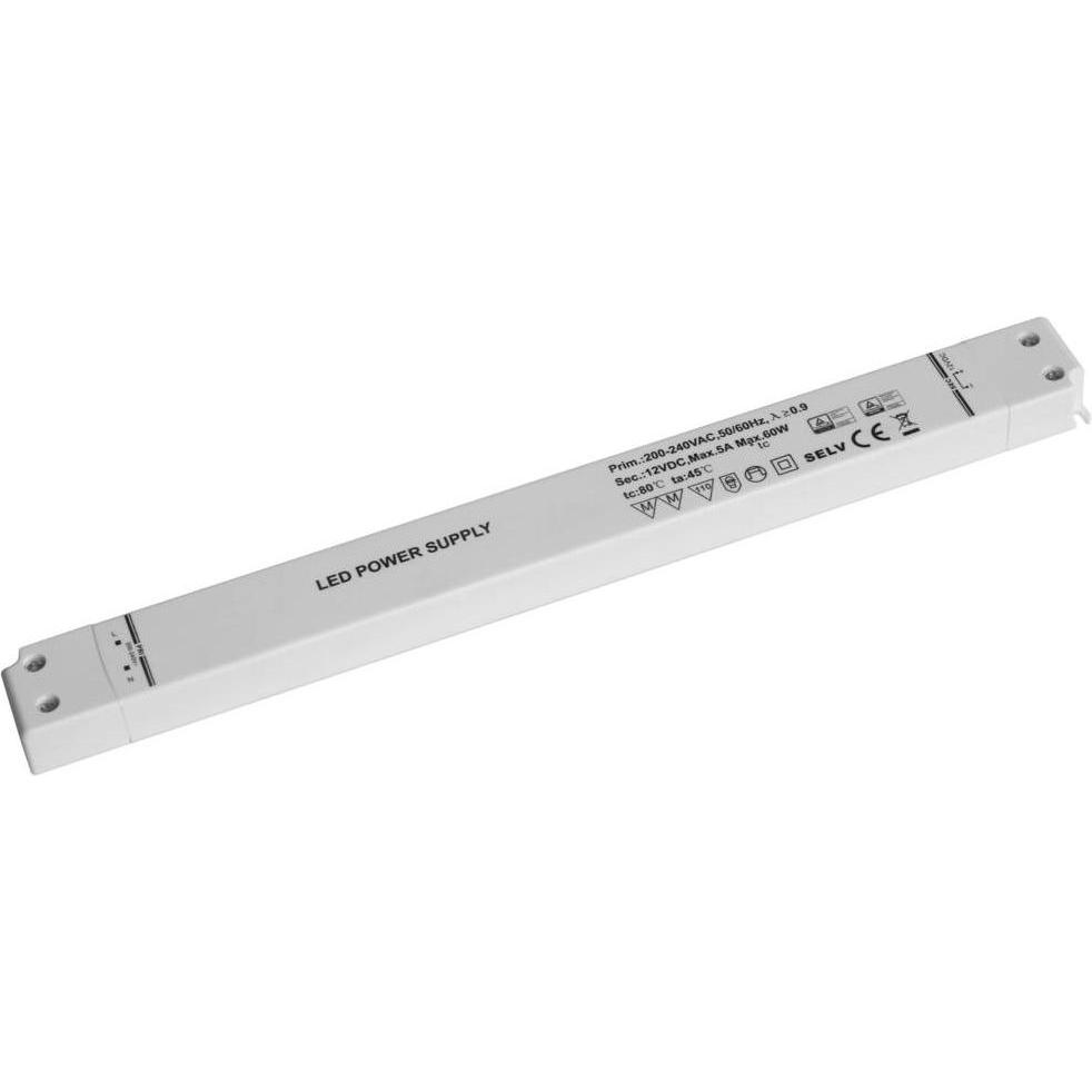 Dehner Elektronik, Zubehör Beleuchtung, SSL 60-12VF LED-Trafo, LED-Treiber Konstantspannung 60 W 5 A