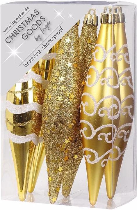 Inge’s Glas Christmas Decor Boule de Noël en olive (6 x)