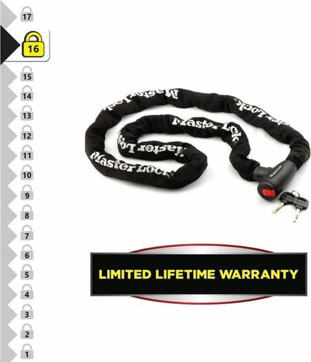 Produktbild Master Lock Kette mit Vorhängeschloss (100 cm)