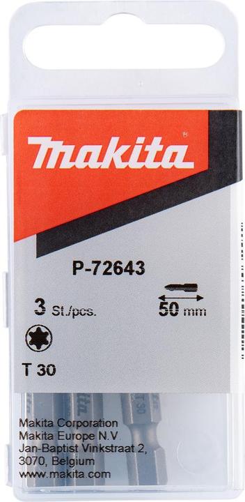 Productafbeelding Makita Torx bit TX30x50 3st.