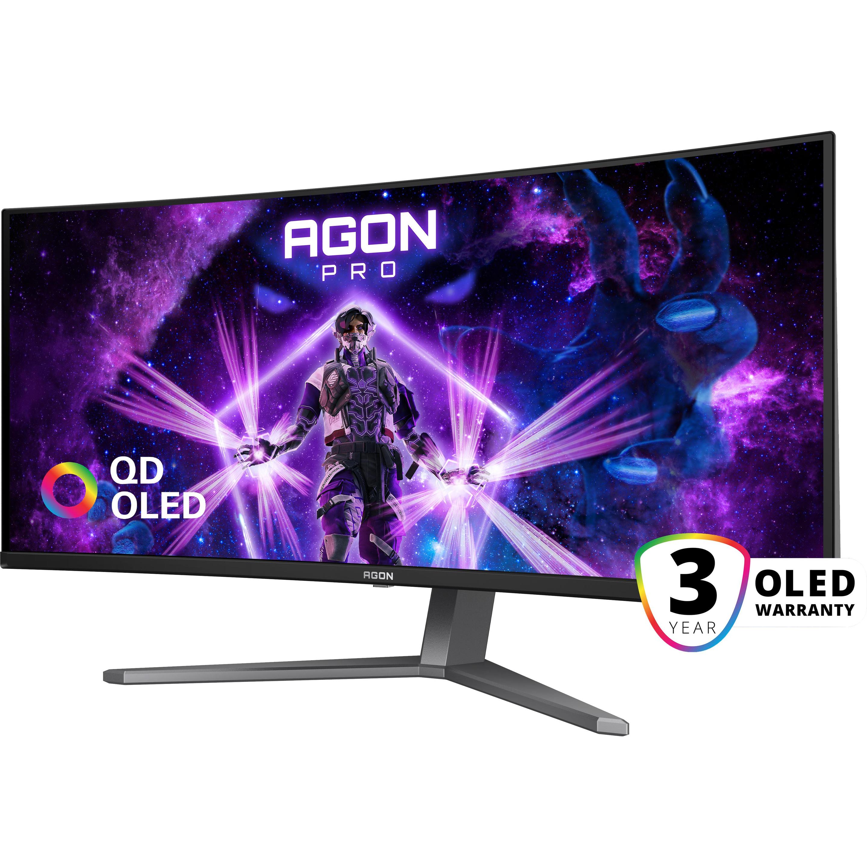 AOC Agon Pro (3440 x 1440 Pixel, 34"), Monitor, Grau, Schwarz
