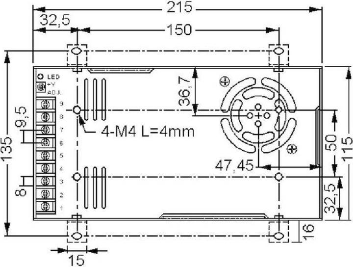 Produktbild MeanWell AC/DCNetzteilbaustein geschlossen (321.60 W)