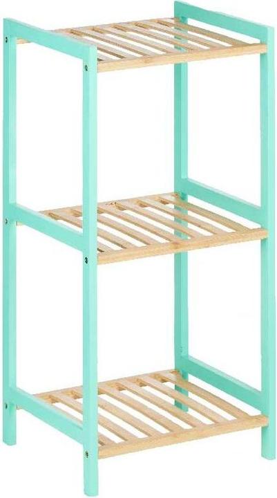 Immagine prodotto Berilo scaffale quadrato 3 ripiani bambù menta (30.20 x 35.20 x 70 cm)