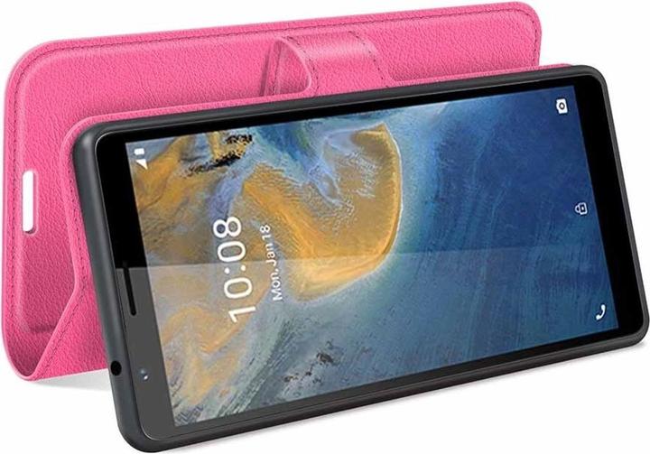 Produktbild König Design Hülle Handy Schutz für ZTE Blade A31 Case Flip Cover Tasche Etuis Bumper Rosa (ZTE Blade A31)