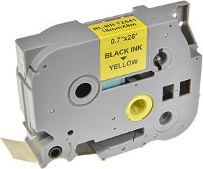 Produktbild G&G kompatibel Schriftband, für Brother, TZE-641, schwarz Druck/gelb Unterl., laminiert, 8m, 18mm (1.80 cm, Gelb, Schwarz)