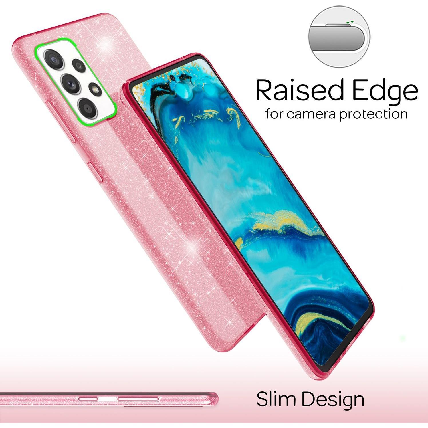 Thumbnail - Nalia Glitzer Hülle (Samsung Galaxy A33), Smartphone Hülle, Pink