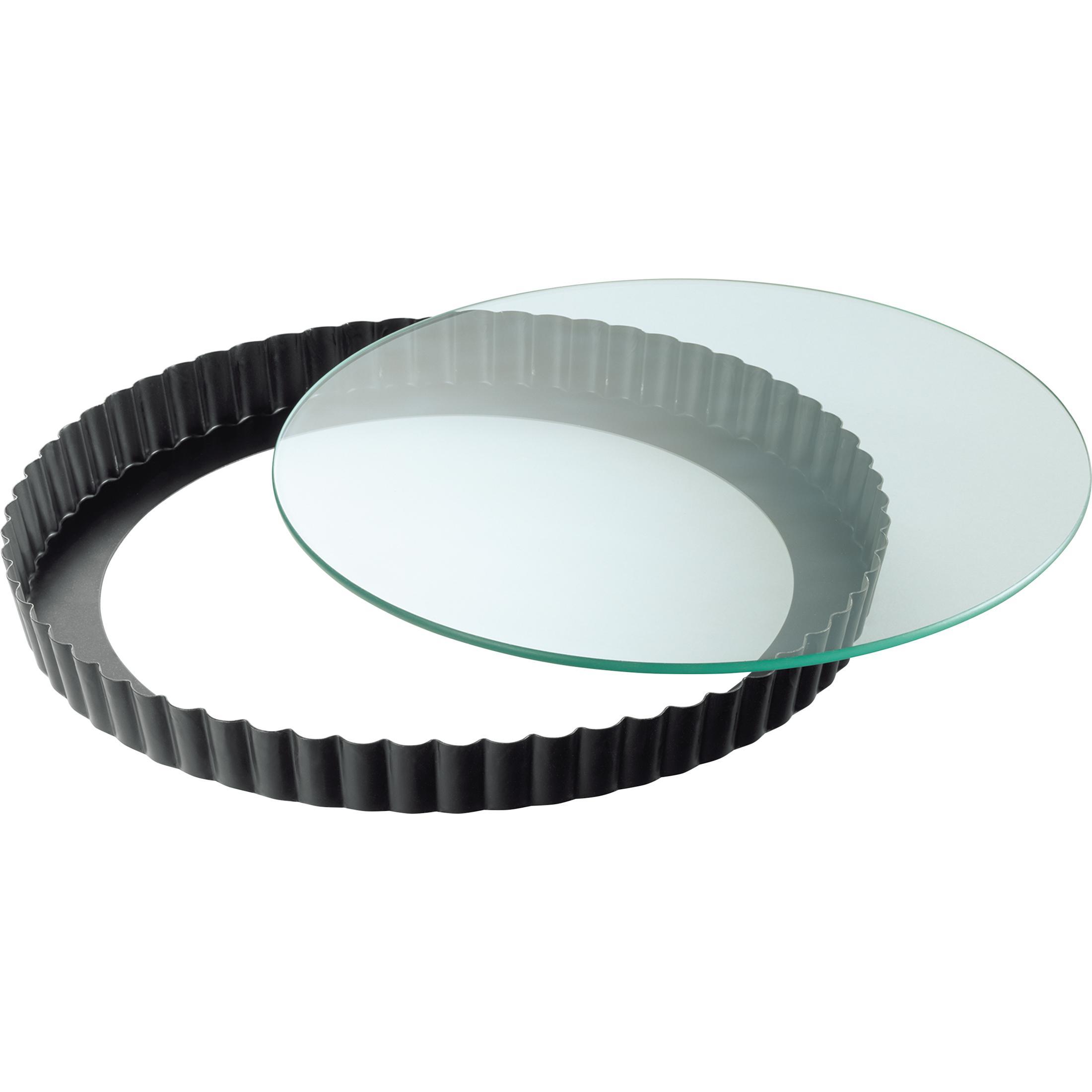 Kaiser Quicheform Ø 28 cm mit Glashebeboden Crystal, Backform, Grau